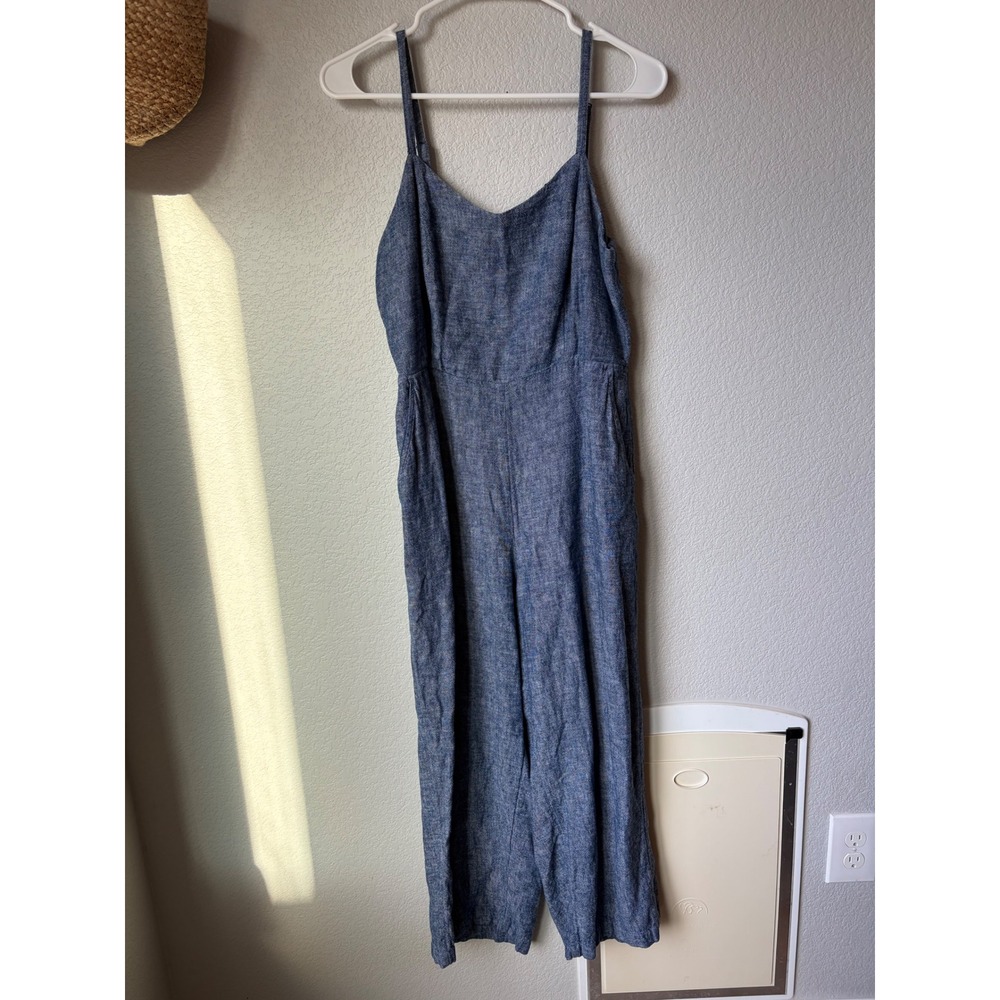 Old Navy Linen Blend Wide Leg Jumpsuit Sleeveless